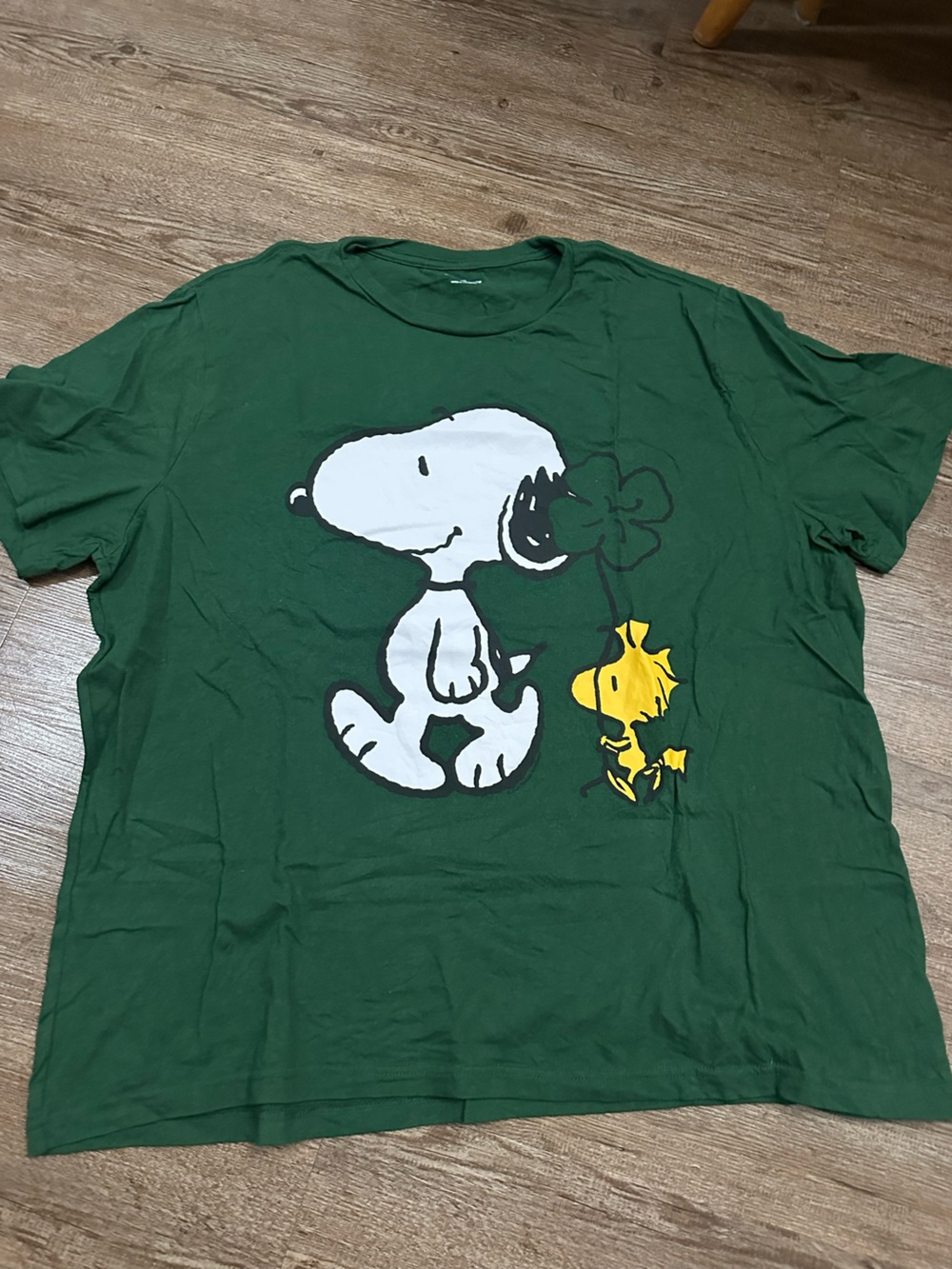 Green Snoopy & Woodstock Graphic Tee